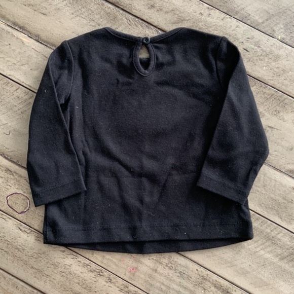 Gymboree Holiday Panda Tee Top T-Shirt Black 6 12 months NWOT - Picture 4 of 4